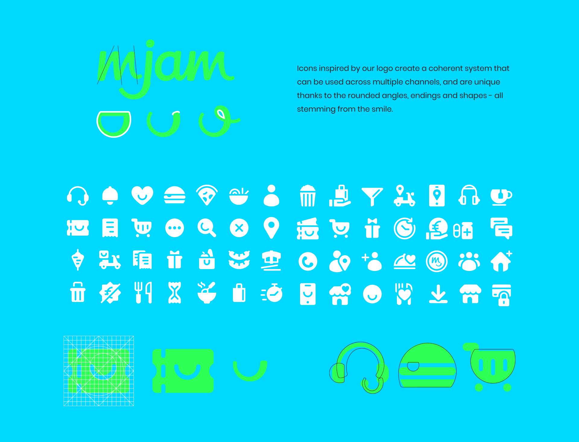 mjam iconography and device applications