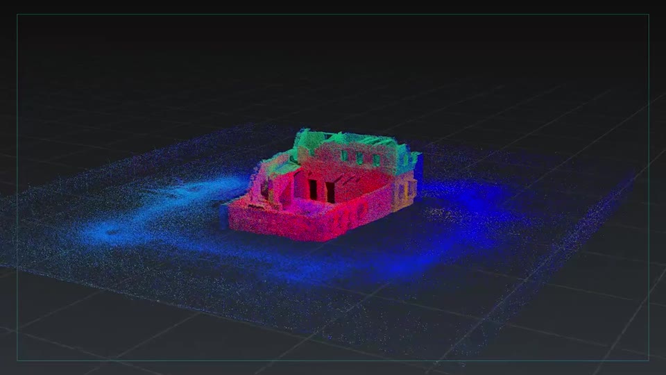 NEOM Heritage 3D archaeological model in neon colour
